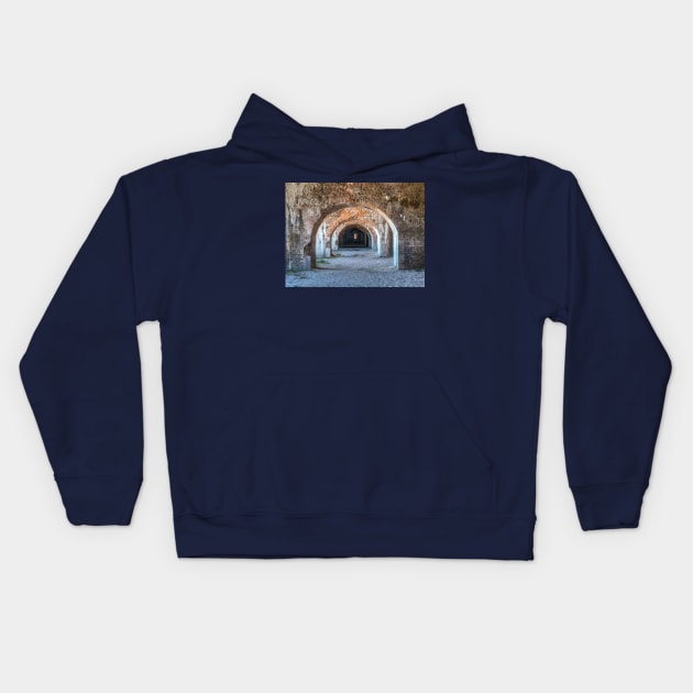 Arches at Fort Pickens, Florida Kids Hoodie by mcdonojj